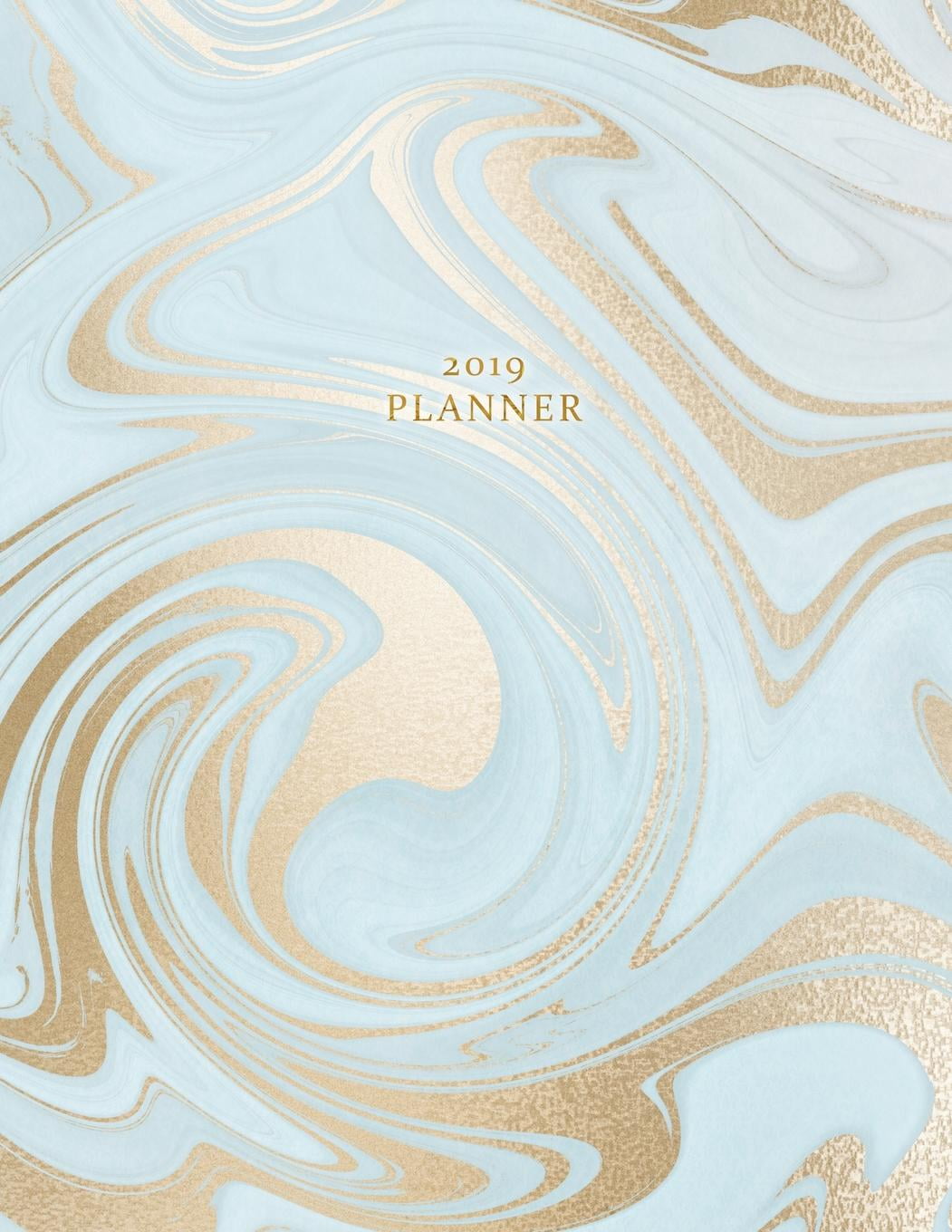 2019 Planner: Weekly and Month-to-month Planner Calendar Organizer Plan (January 2019 towards December 2019) Sky Blue Gold Marble (Paperback) photo relating to Monthly Organizer named 2019 Planner: Weekly and Regular Planner Calendar Organizer Program (January 2019 toward December 2019) Sky Blue Gold Marble (Paperback)